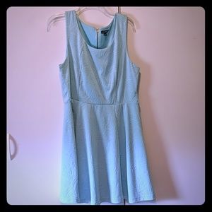 Light blue sleeveless skater dress